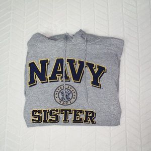 navy sister hoodie